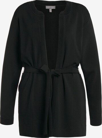 Ulla Popken Knit Cardigan in Black: front