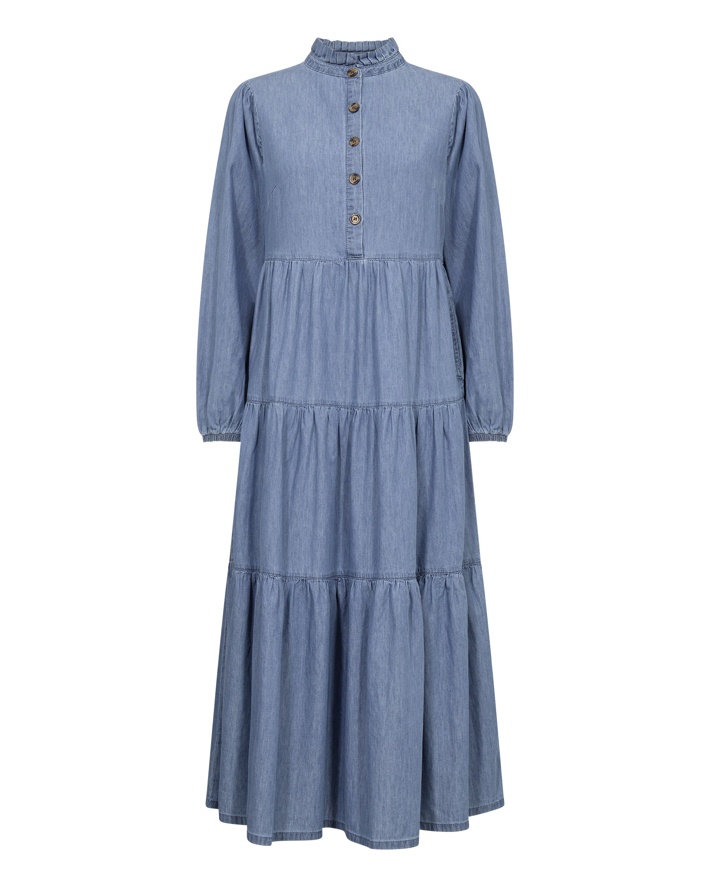 Cream Jurk in Blauw: voorkant