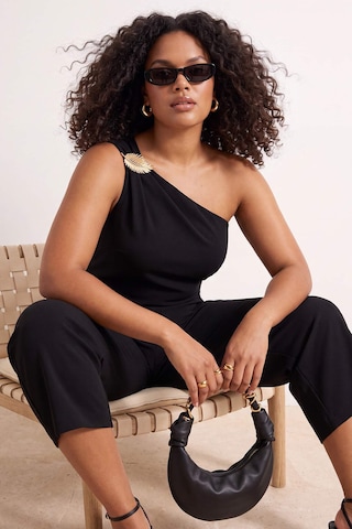 Trendyol Curve Jumpsuit in Black: front