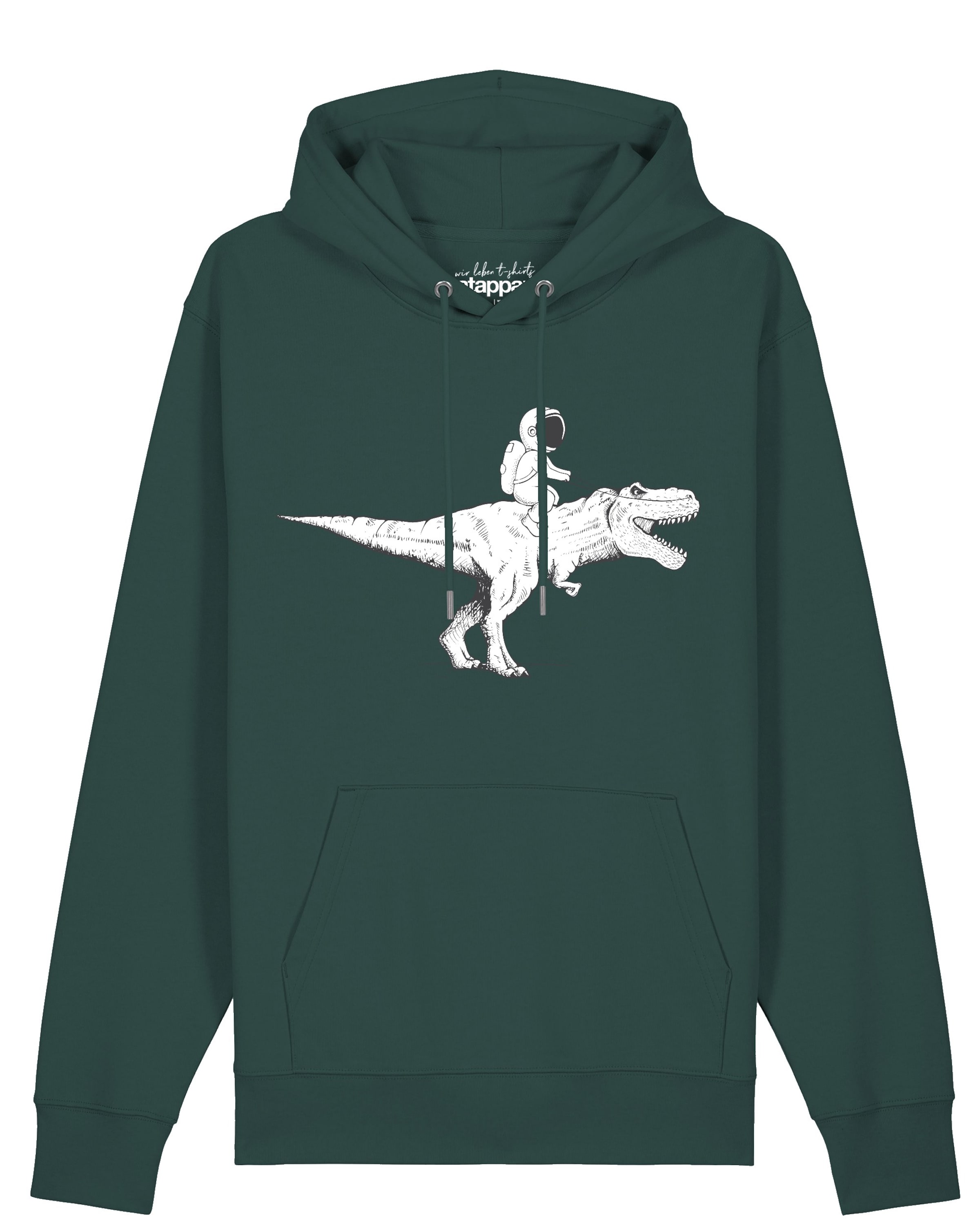 Sweat-shirt 'Astronaut on T-Rex' Watapparel en vert : devant