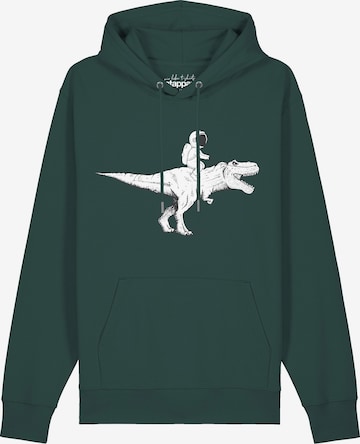 Sweat-shirt 'Astronaut on T-Rex' Watapparel en vert : devant