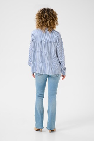 Cream Blouse 'Tiah Malinka' in Blauw