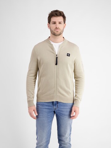 LERROS Gebreid vest in Beige: voorkant