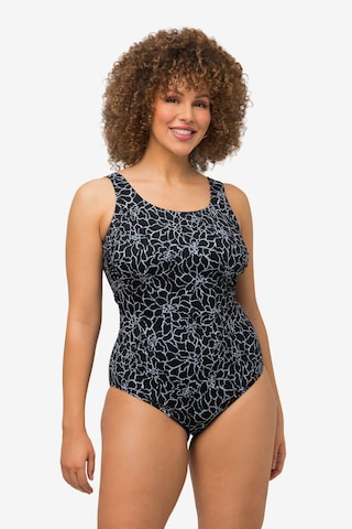 Ulla Popken Active Swimsuit in Black: front