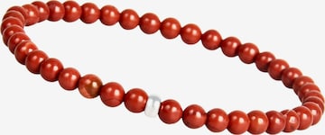 Massi Morino Perlenarmband, aus Natursteine Jaspis, 15 cm in Rot: Vorderseite