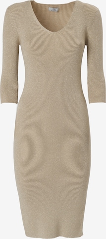 Influencer Knitted dress in Beige: front