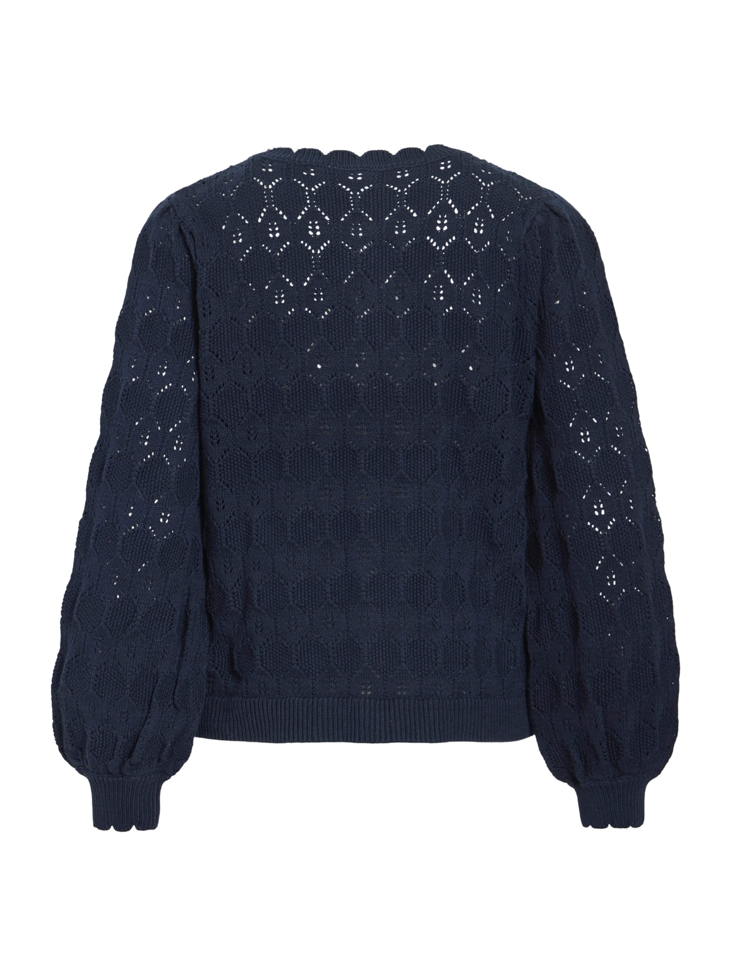 VILA Gebreid vest 'VILOWEN' in Blauw