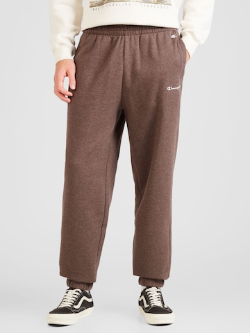 Champion Authentic Athletic Apparel Tapered Broek in Bruin: voorkant