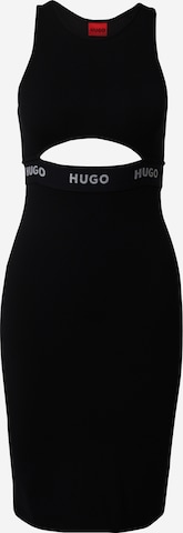 HUGO Sukienka 'Nassari' w kolorze czarny: przód