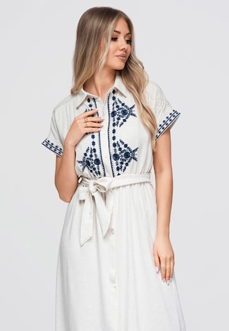 Robe ' OW-DLR-E0012' Ombre en blanc
