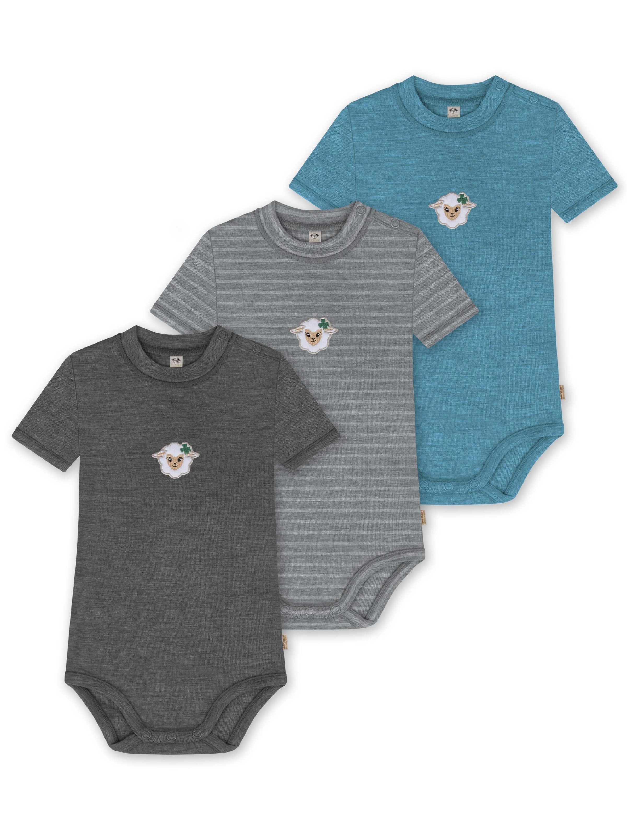 Barboteuse / body normani en mélange de couleurs : devant