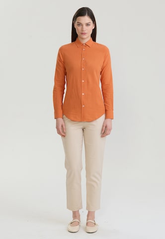 Chemisier Felix Hardy en orange