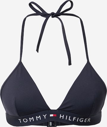 Tommy Hilfiger Underwear Triangle Bikini Top in Blue: front