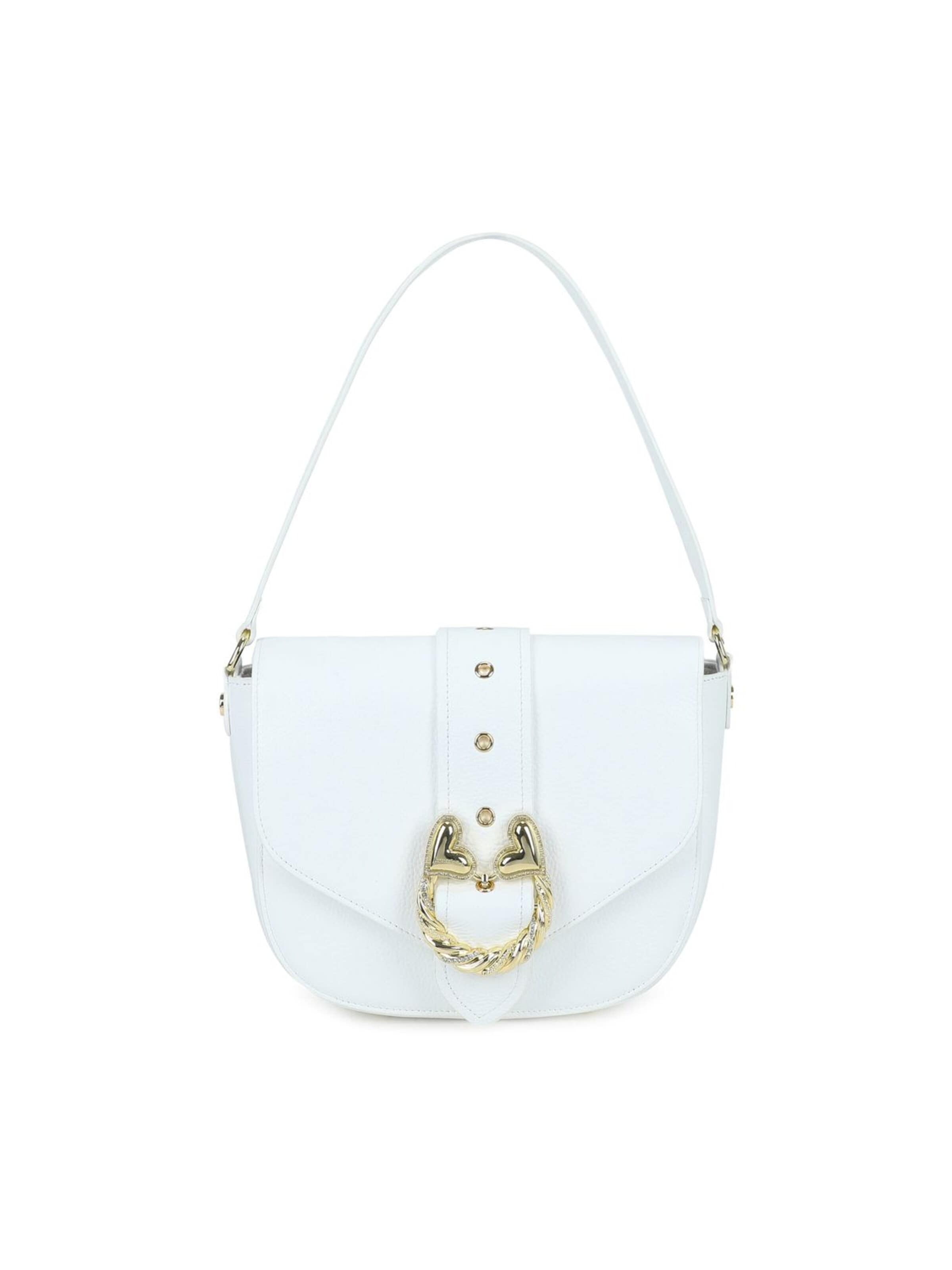 Borsa a spalla 'Baroque' di Braccialini in bianco: frontale