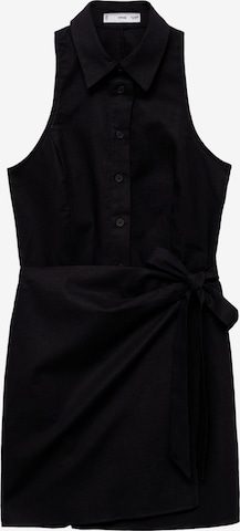 MANGO Shirt dress in Black: front