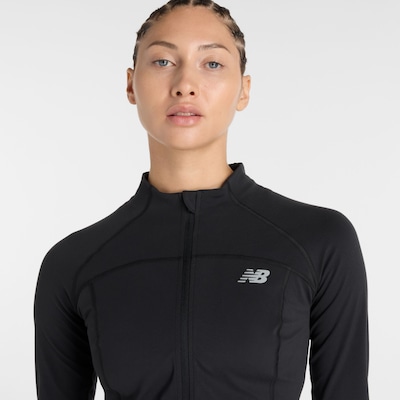 new balance Vestes d’entraînement 'NB Harmony Fitted Full Zip' en L en noir, Vue avec produit