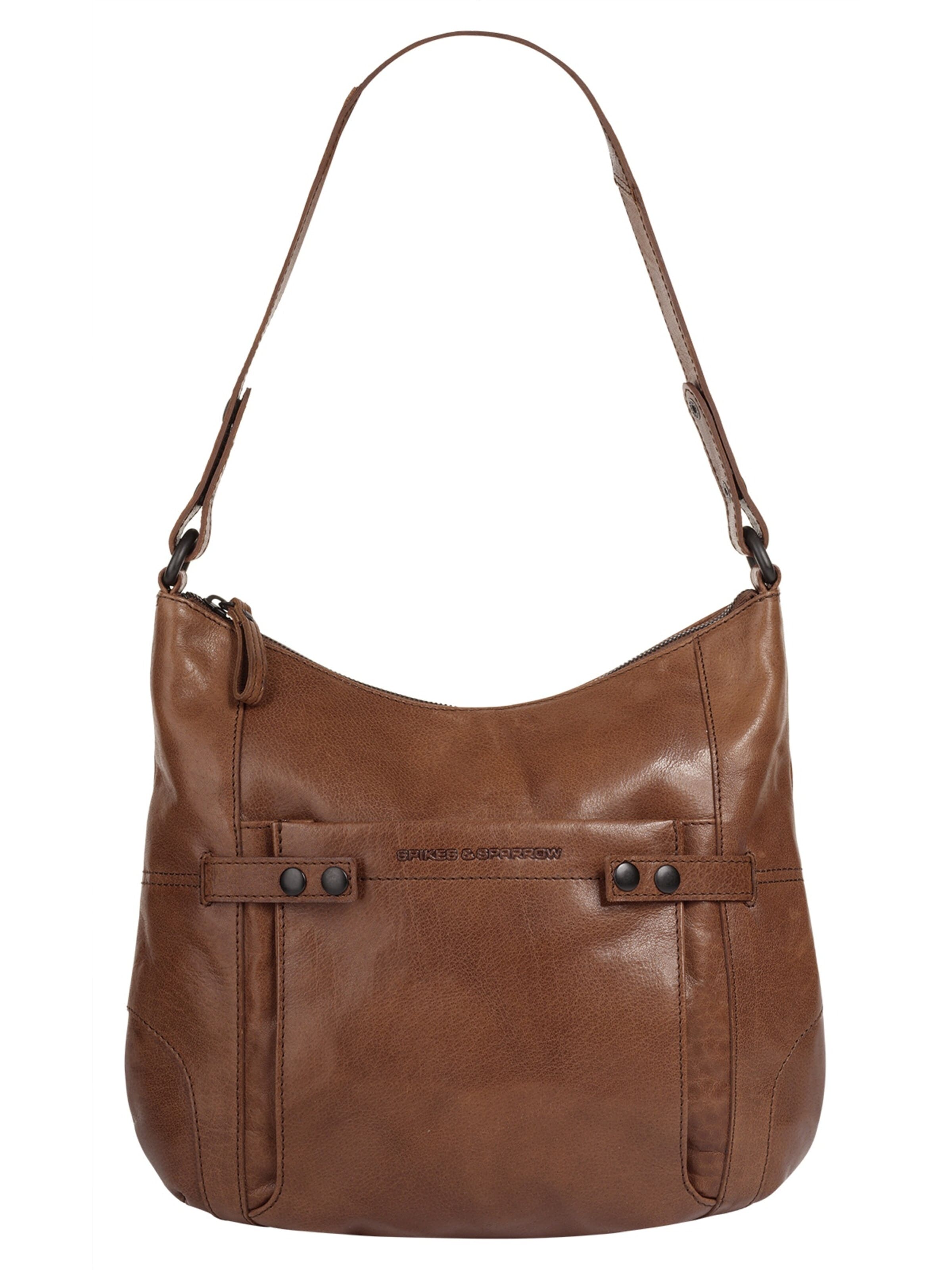Sac à bandoulière Spikes & Sparrow en marron : devant
