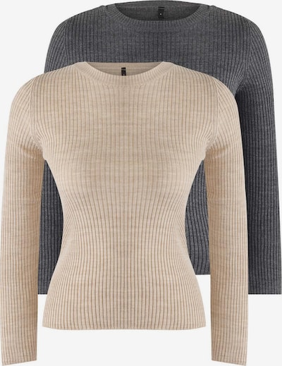 Trendyol Neulepaita värissä kerma / tummanharmaa, Tuotenäkymä