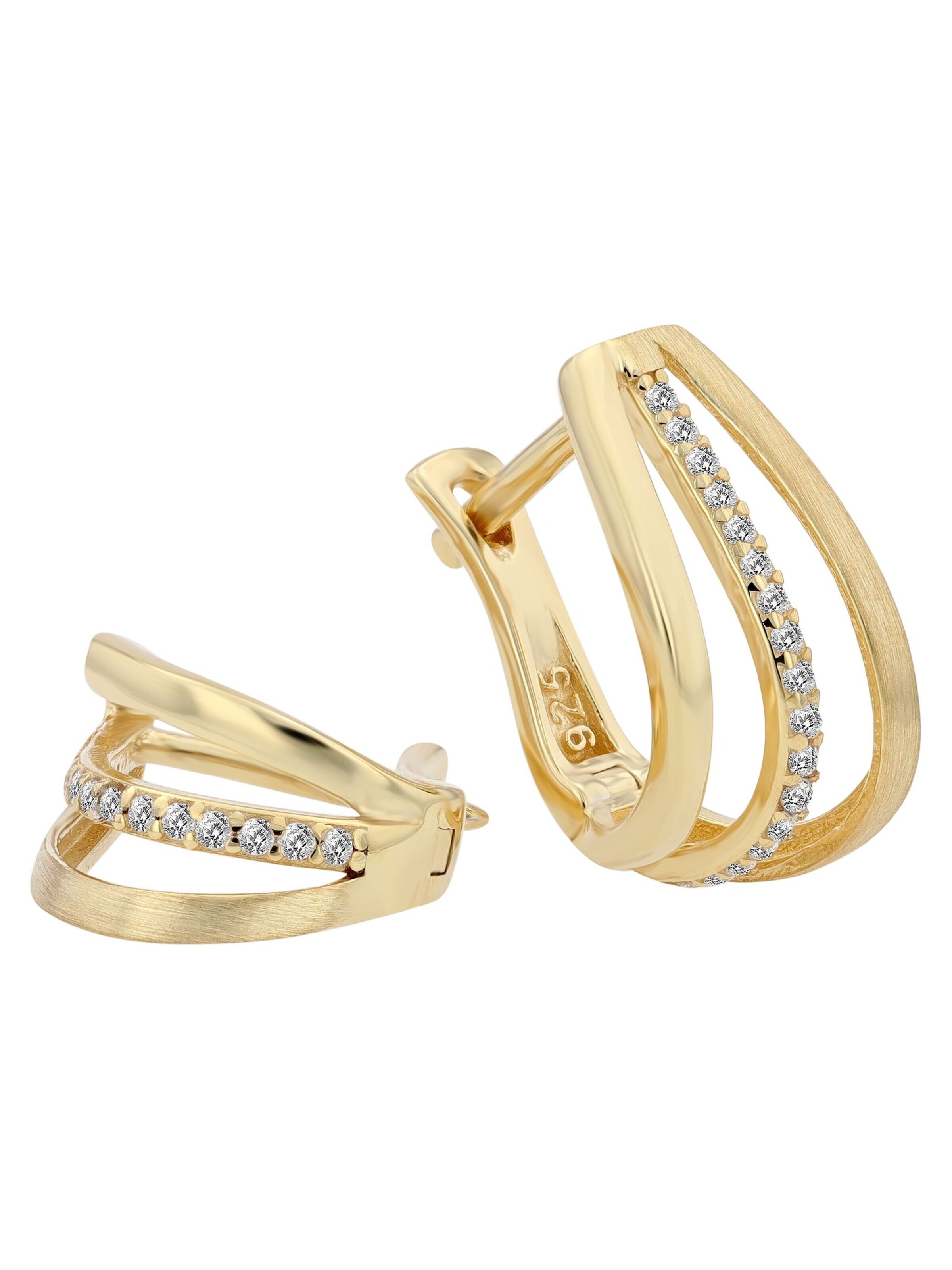 Akzent Ohrringe 'Arnika, 925 Sterlingsilber, langlebig'‌‌‌‌‌‌‌ in Gold