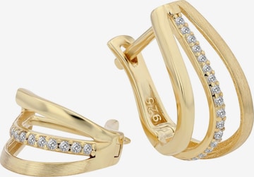 Akzent Ohrringe '"Arnika" aus 925 Sterlingsilber, rhodiniert, langlebig' in Gold: Vorderseite