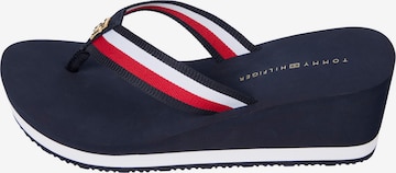 Tongs TOMMY HILFIGER en bleu : devant
