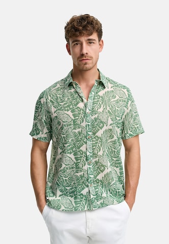Coupe regular Chemise ' Malve ' INDICODE JEANS en vert : devant