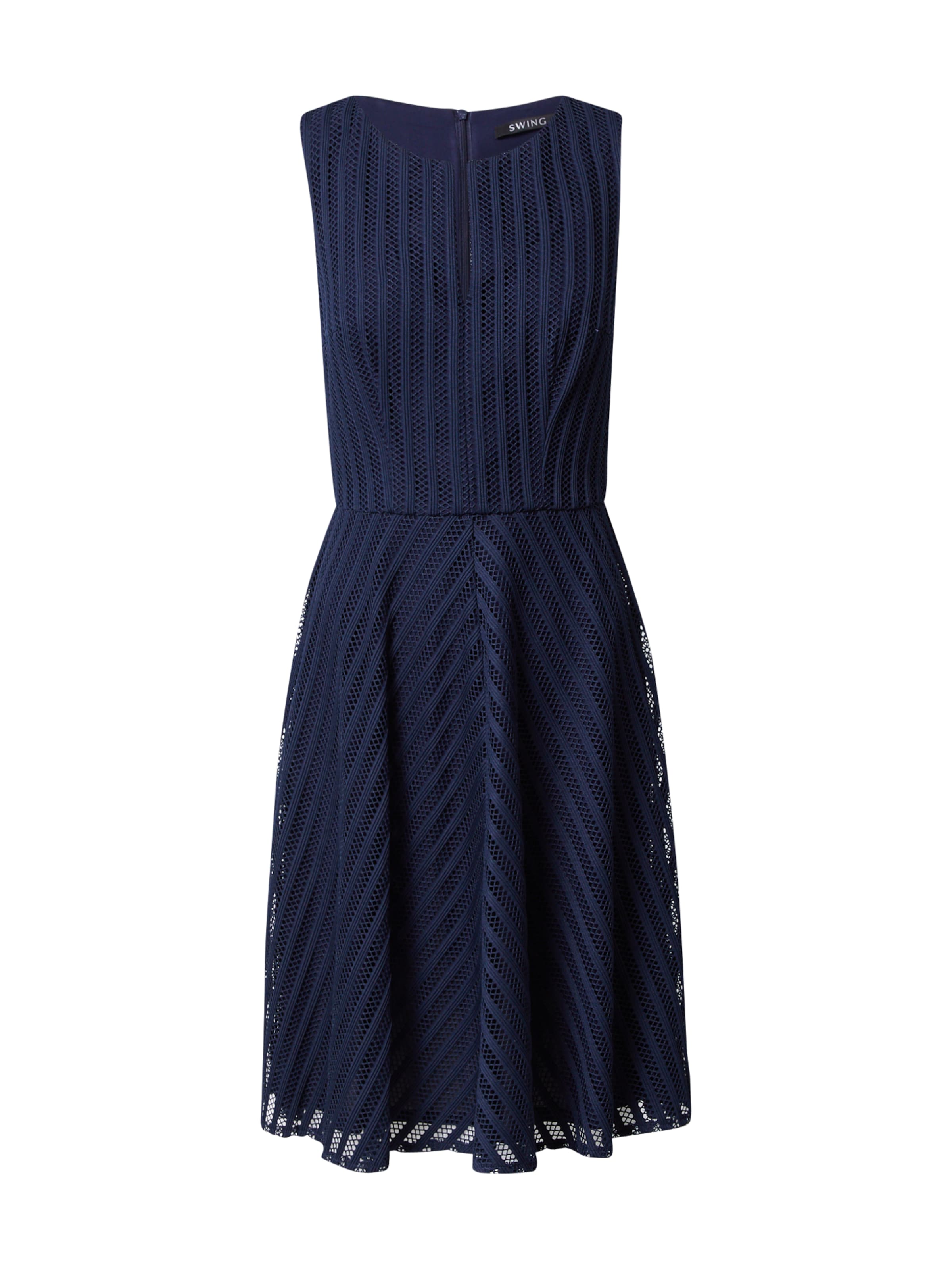Robe de cocktail SWING en bleu : devant