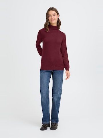 Pull-over ' OXAIDA ROLLNECK ' Oxmo en rouge