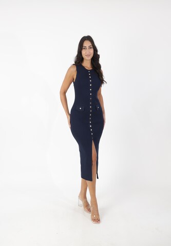 Elara Jurk in Blauw: voorkant