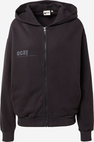 Ocay Zip-Up Hoodie in Black: front