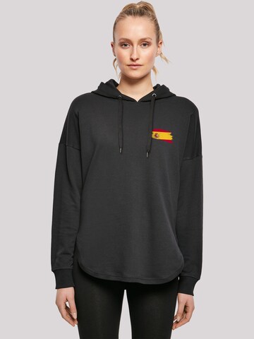 F4NT4STIC Sweatshirt 'Spain Spanien Flagge' in Schwarz: predná strana