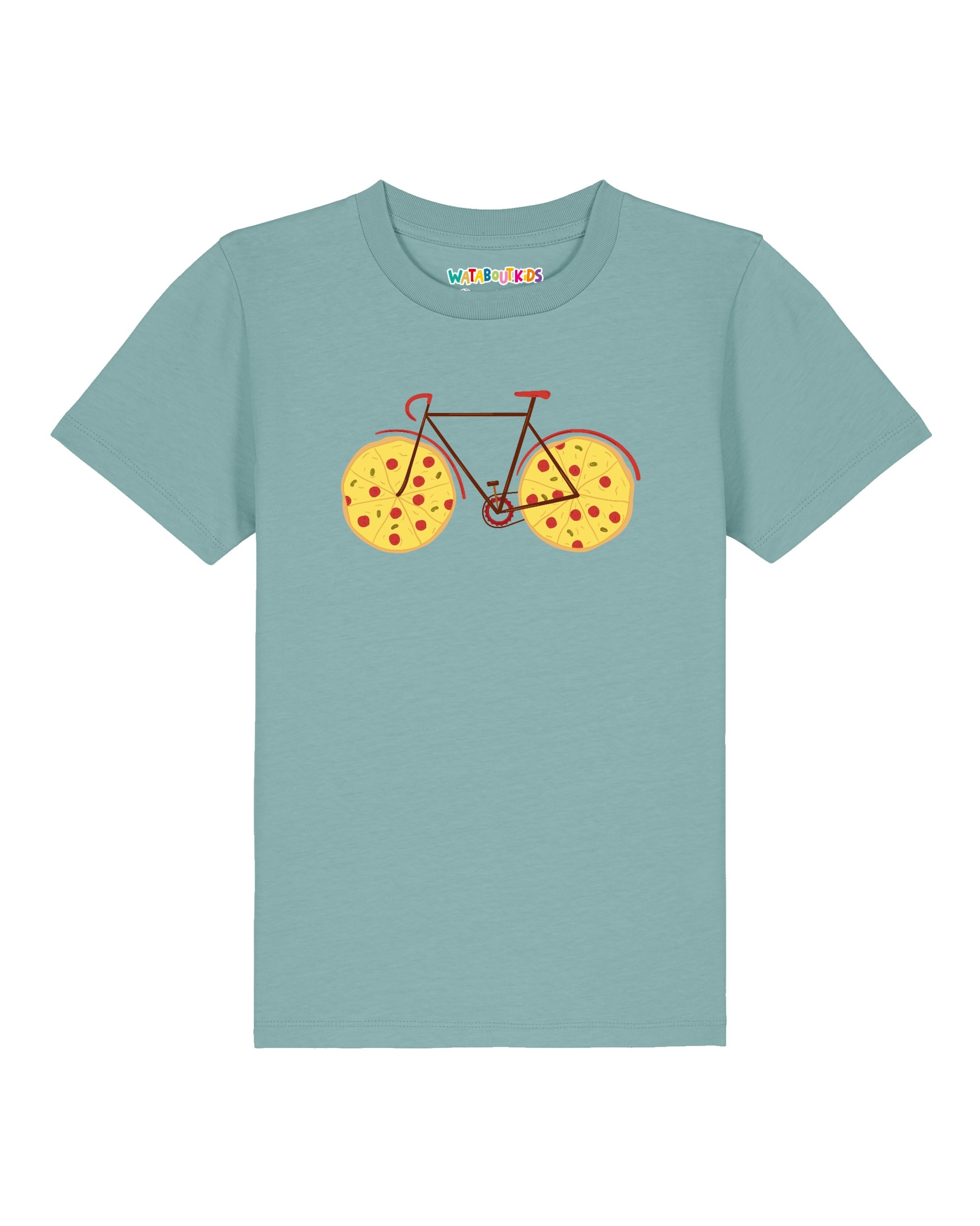 watabout.kids T-Shirt en 110-116 en turquoise, Vue avec produit