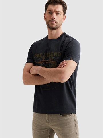 PME Legend T-shirt 'T-shirt in cotton jersey with artwork' i blå