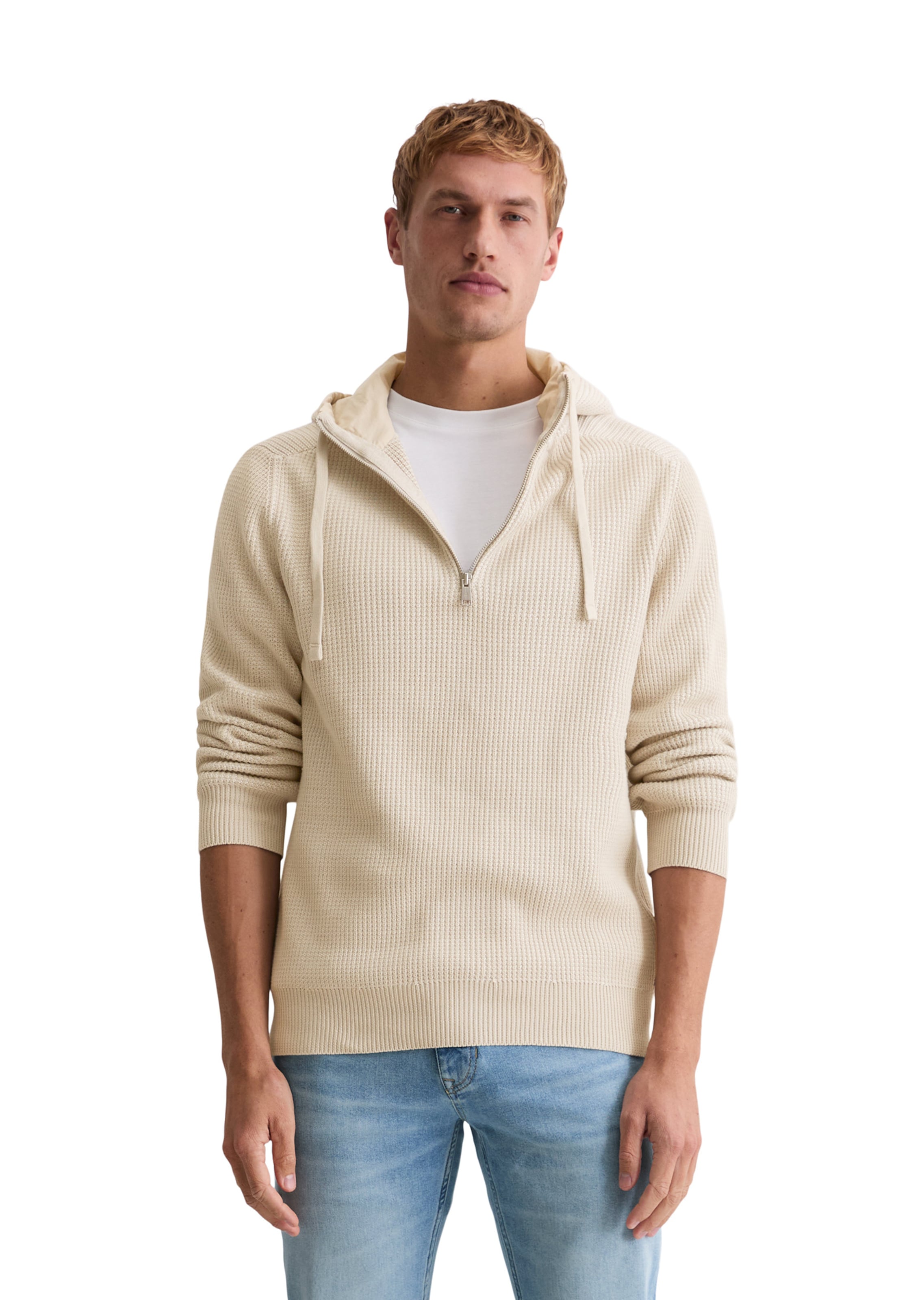 Marc O'Polo Sweatshirt in Beige: front