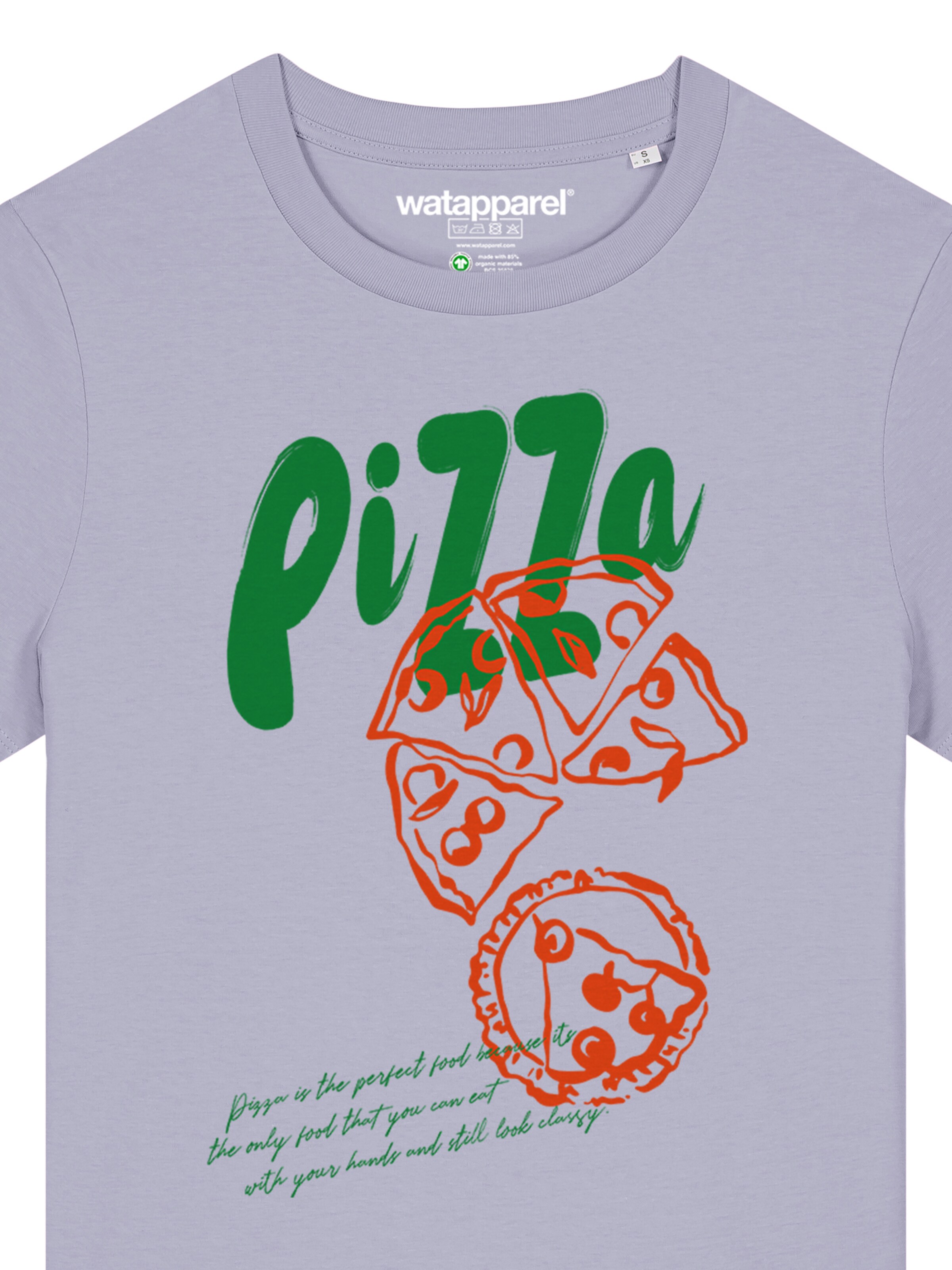 Maglietta 'Pizza' di Watapparel in lilla
