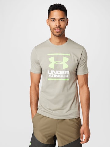 T-Shirt fonctionnel 'Foundation' UNDER ARMOUR en gris : devant