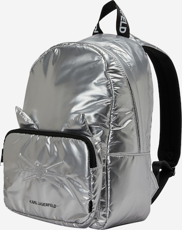 Karl Lagerfeld Backpack in Silver: front