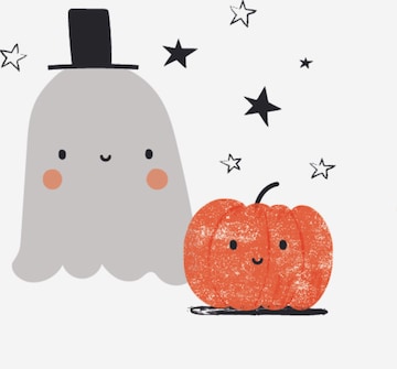 LILIPUT Langarmbody  'too cute to spook / Halloween' in Weiß