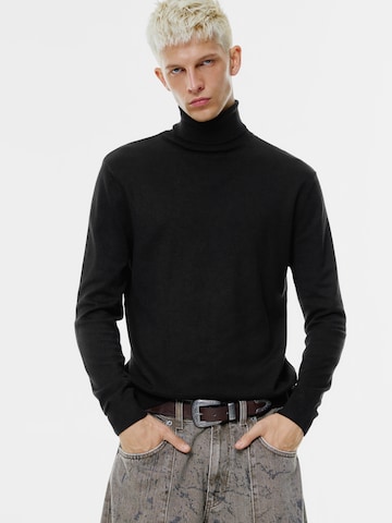 Pull&Bear Sweter w kolorze czarny: przód