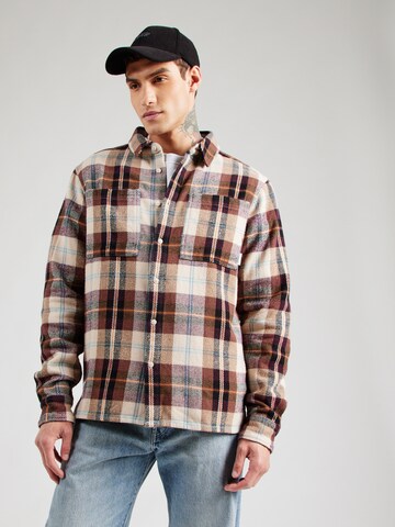 Iriedaily Comfort fit Button Up Shirt 'Chillax Lumber' in Beige: front