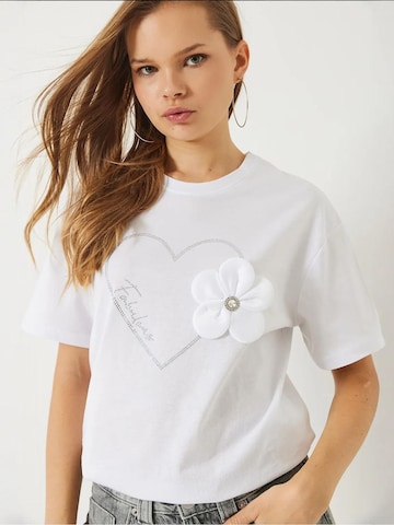 Maglietta di Bianco Lucci in bianco