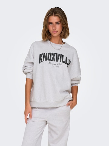 ONLY Sweatshirt 'ONLDEBORAH' in Grijs: voorkant