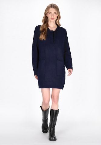 Robes en maille DreiMaster Vintage en bleu