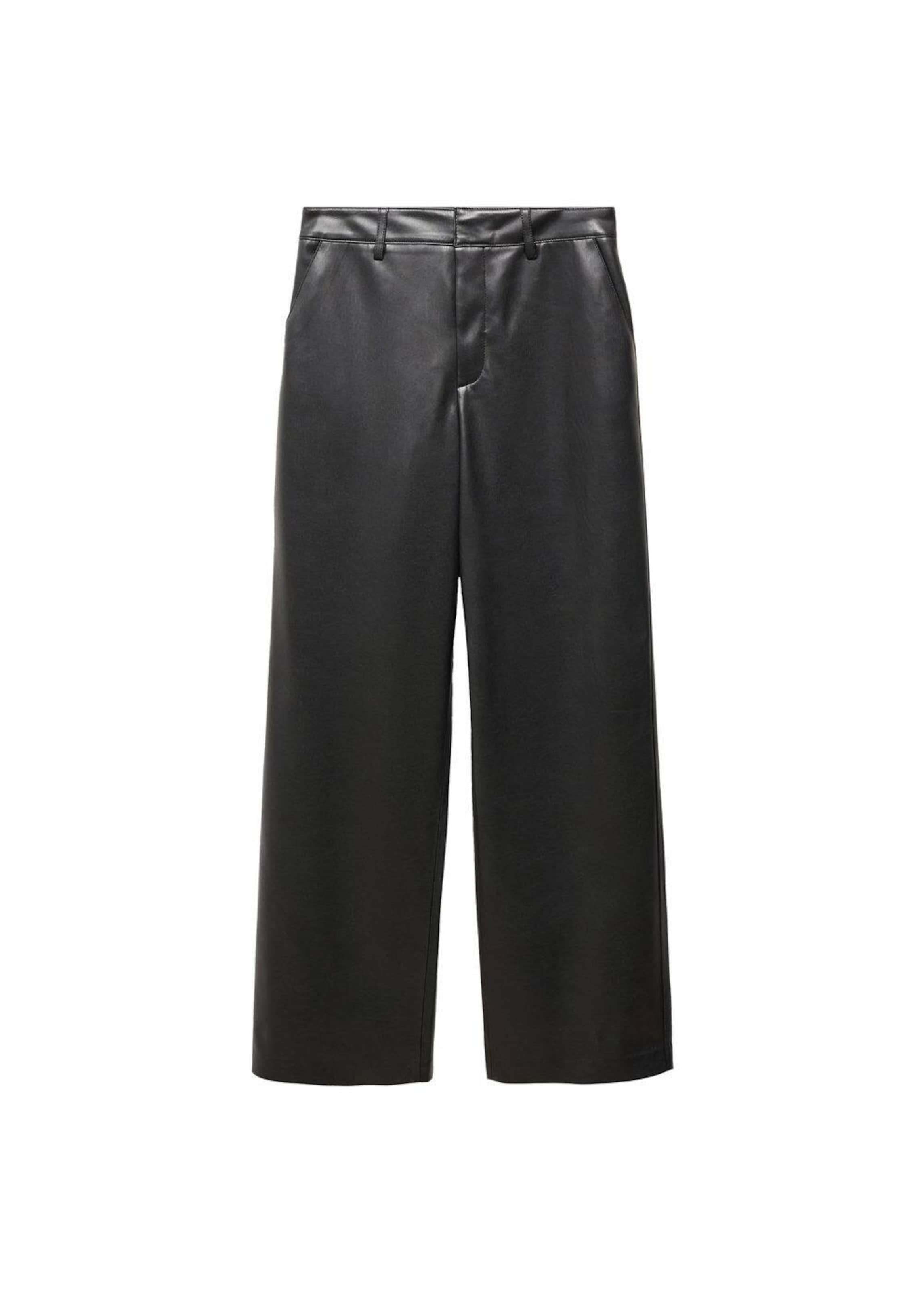 MANGO Loosefit Kalhoty 'Mali' – černá: přední strana