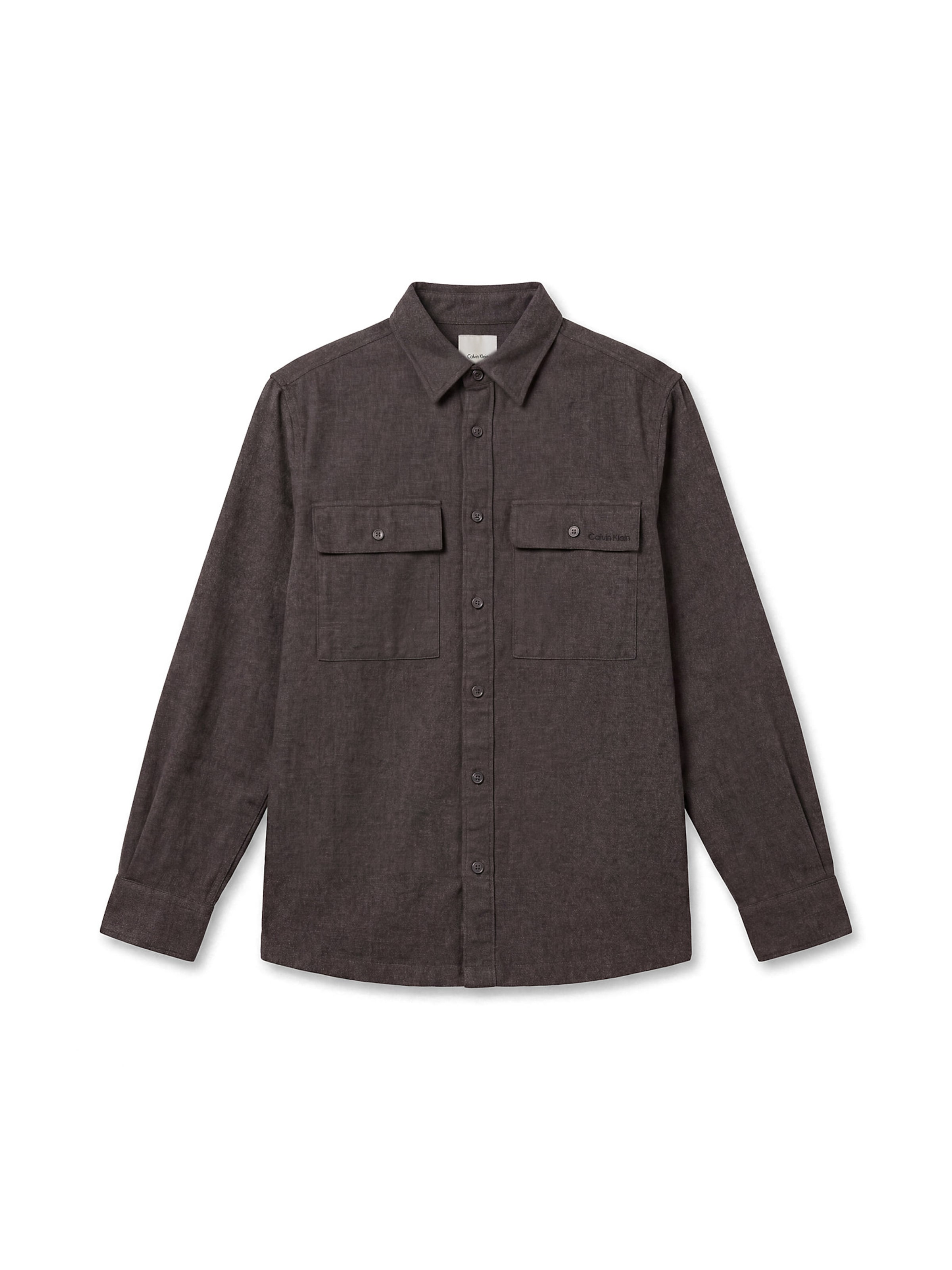 Calvin Klein Regular Fit Hemd in Braun: Vorderseite