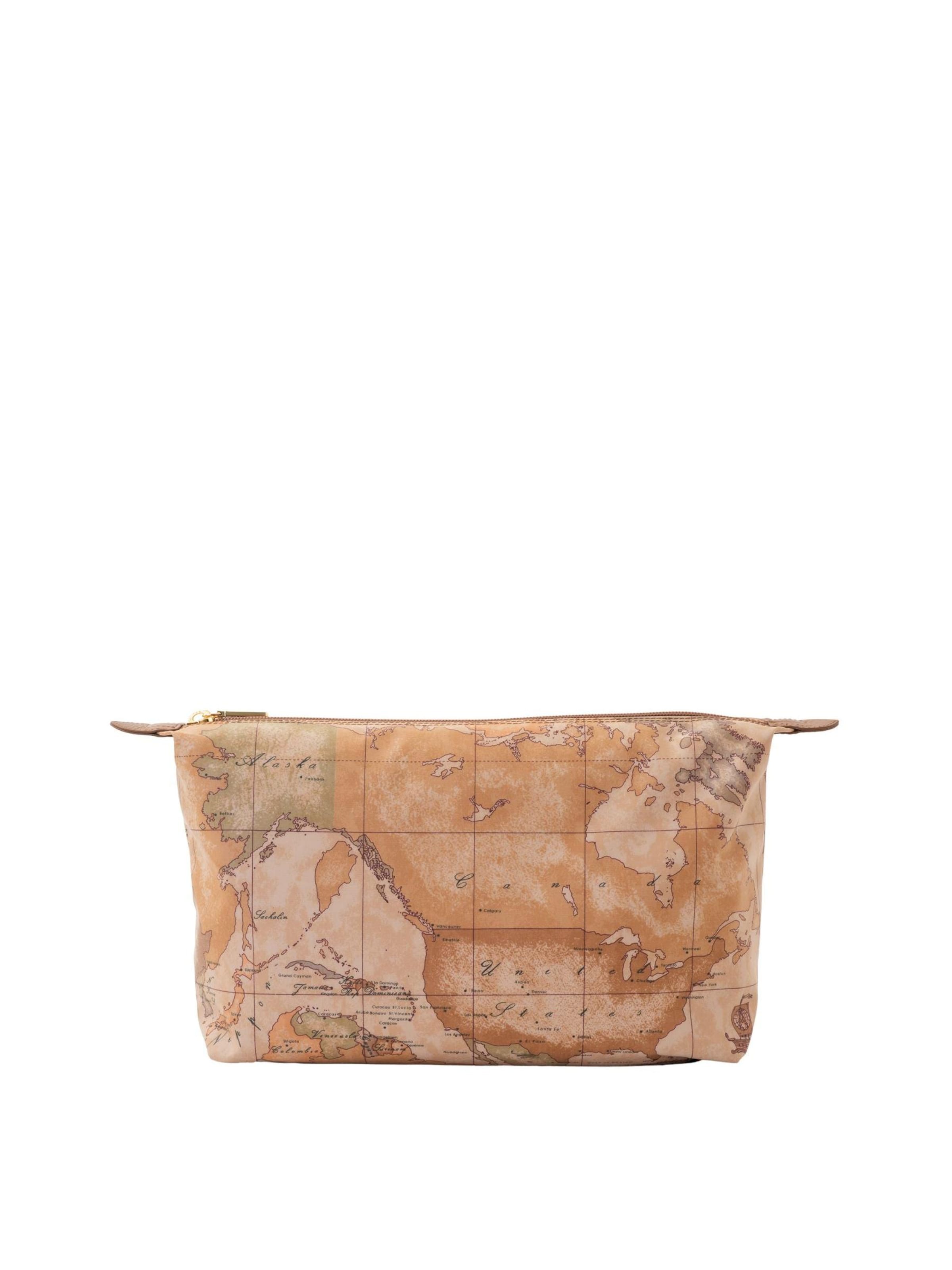 Alviero Martini - Bolsa de maquillaje en marrón: frente