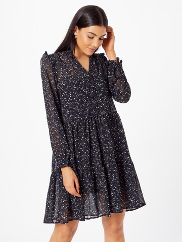 Robe-chemise rosemunde en noir : devant