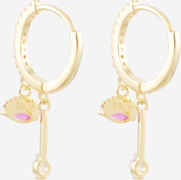 Fräulein Wunder Earrings 'Color Splash Eye' in Gold