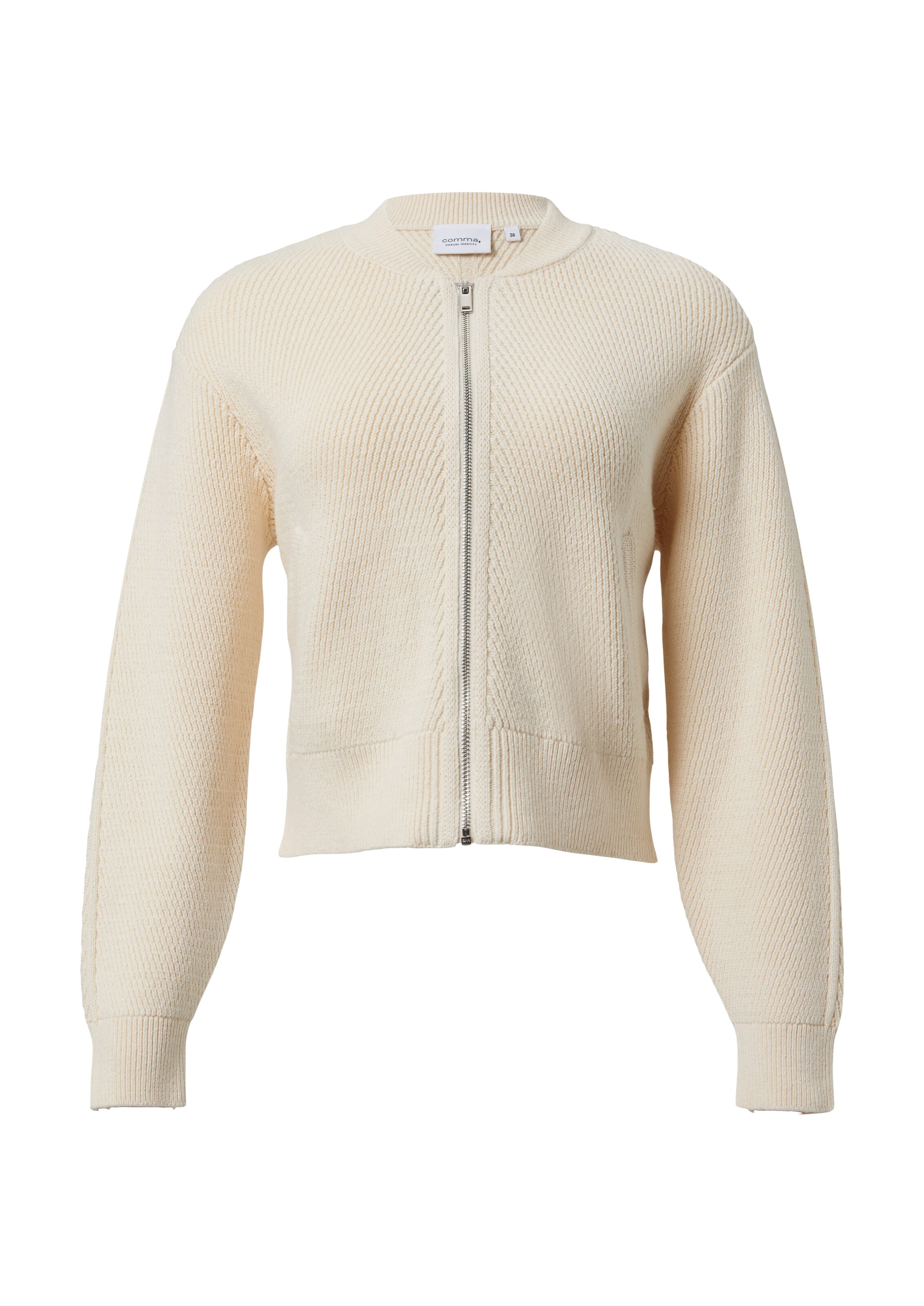 comma casual identity Strickjacke in Beige: Vorderseite