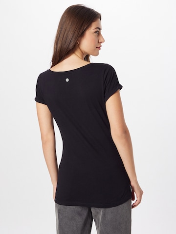 Ragwear T-Shirt 'FLORAH' in Schwarz